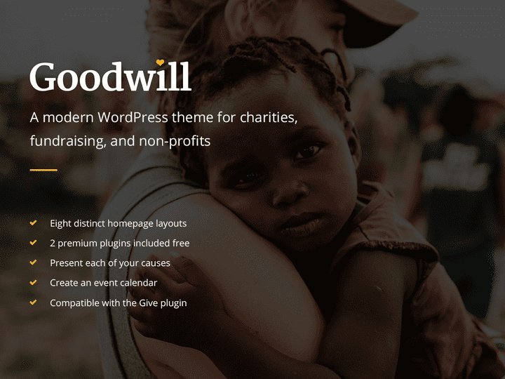 ترجمة وتجهيز قالب GoodWill للأعمال الخيرية
