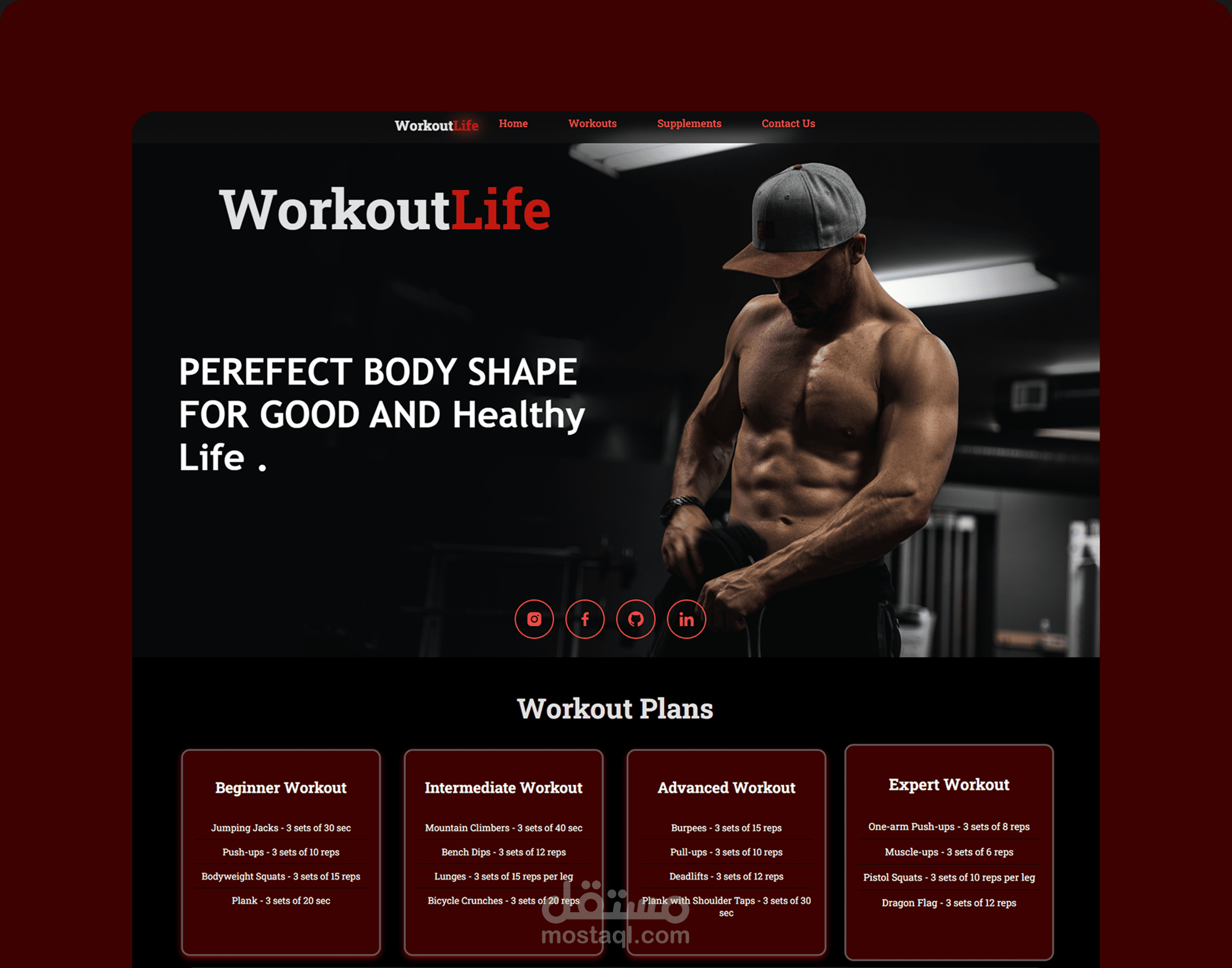 WorkoutLife – موقع رياضي متكامل