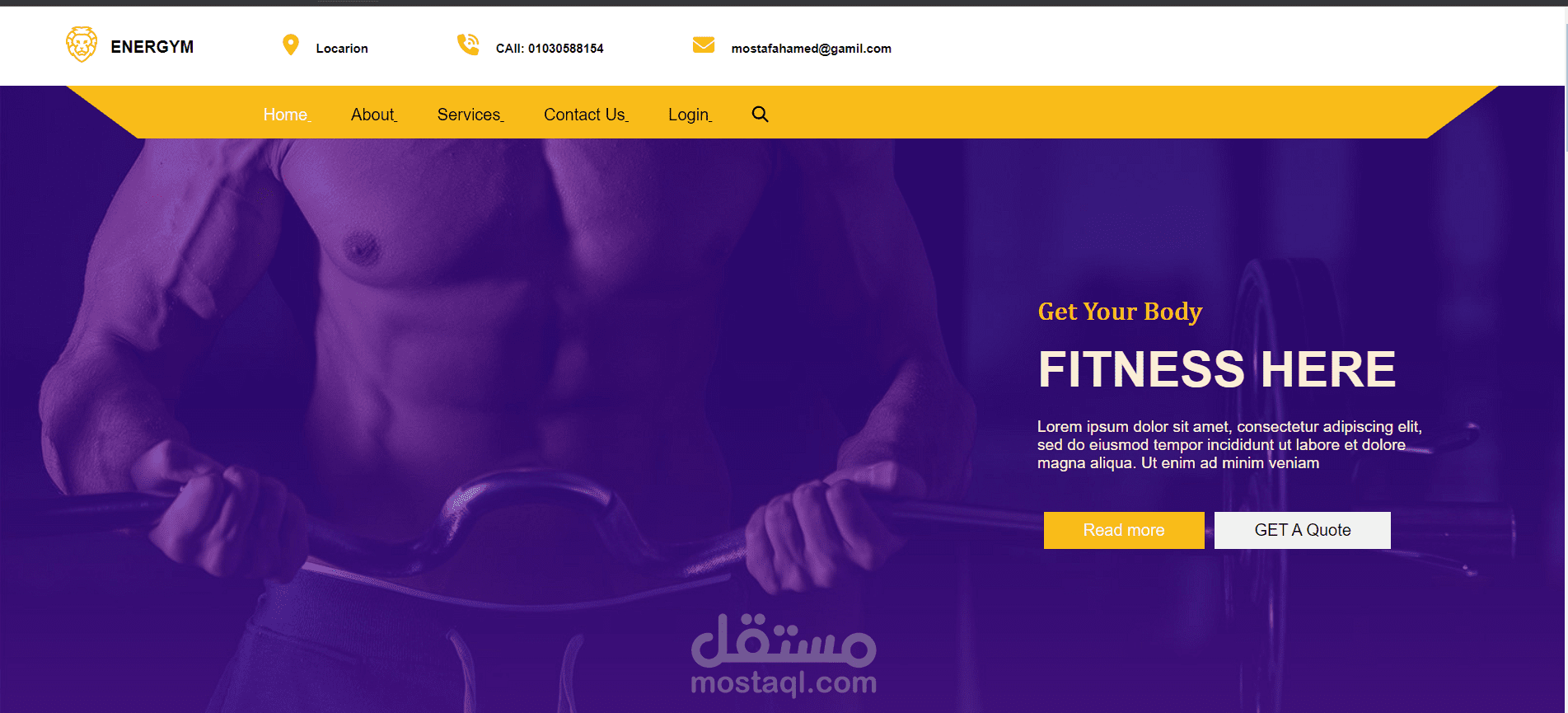 Gym WebSite