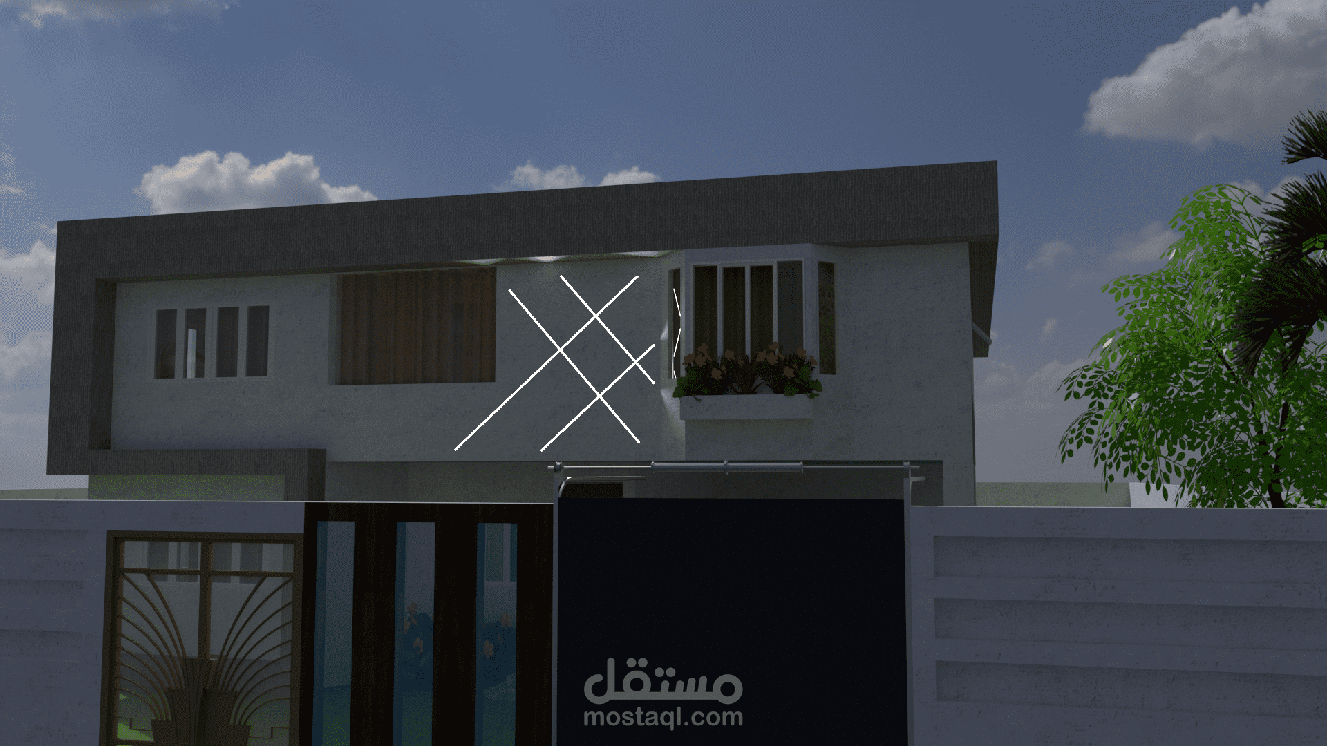 تصميم واجهة فلا موديرن