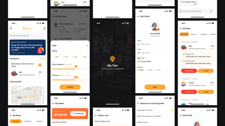 تطبيق MyTaxi - تطبيق كامل لحجز سيارات الأجرة باستخدام Flutter | حل كامل لحجز السيارات | نسخة مشابهة لـ Uber