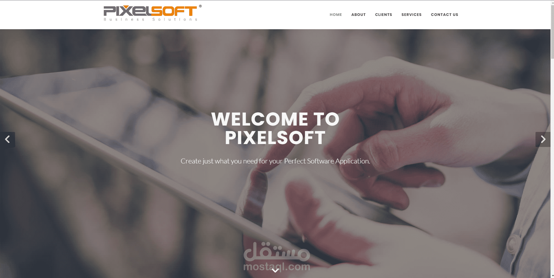 إعادة تصميم موقع PixelSoft