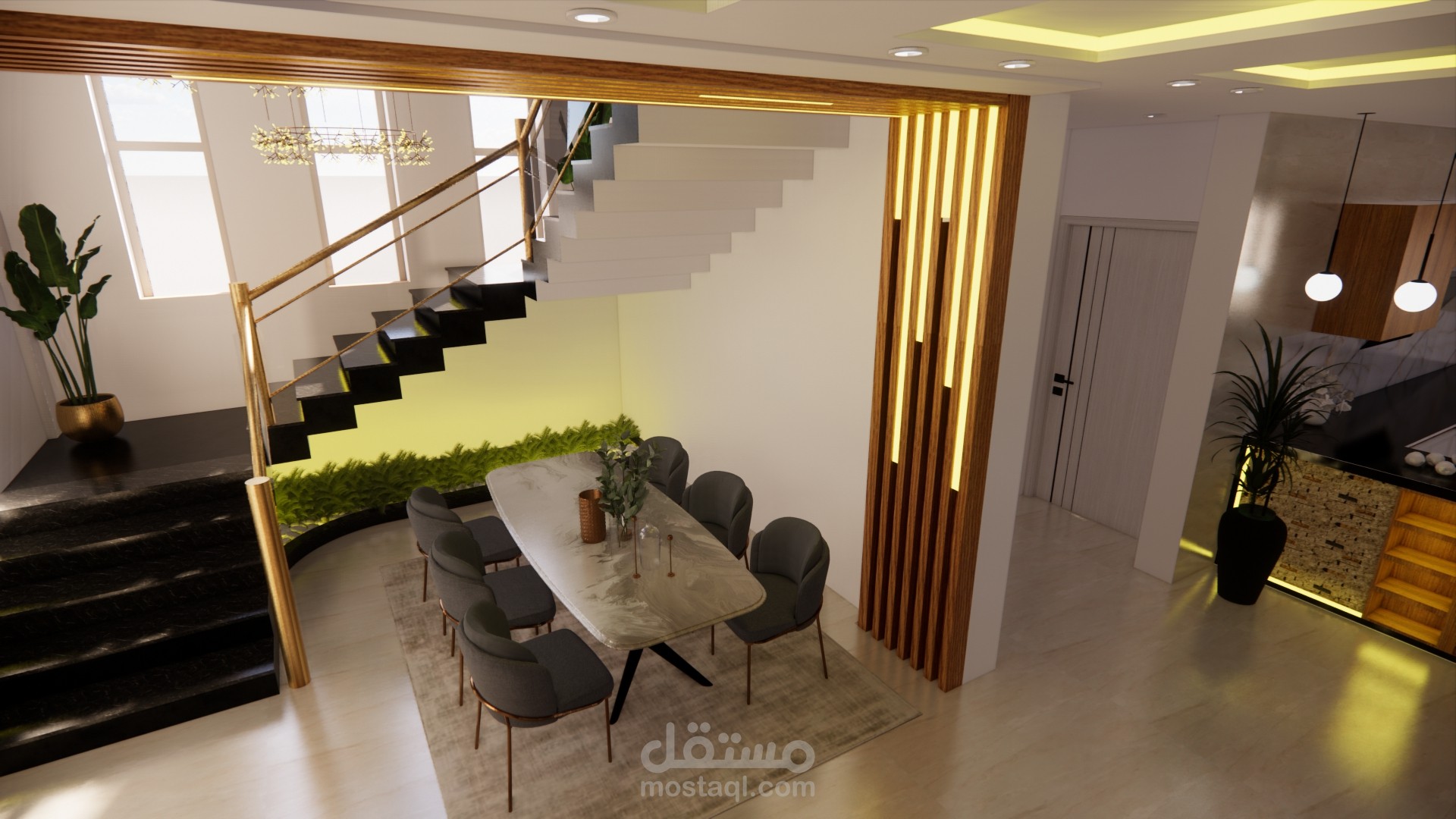 فيلا طابقين مصممة على الطراز الحديث Modern style villa