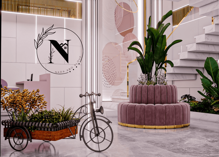 Interior design for a flower shop - تصميم محل ورد