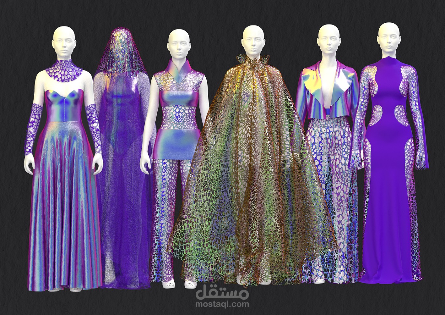 "Futuristic Veiled Lady" Collection By CLO 3D