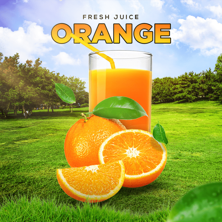 تصميم سوشيال ميديا Orange Juice