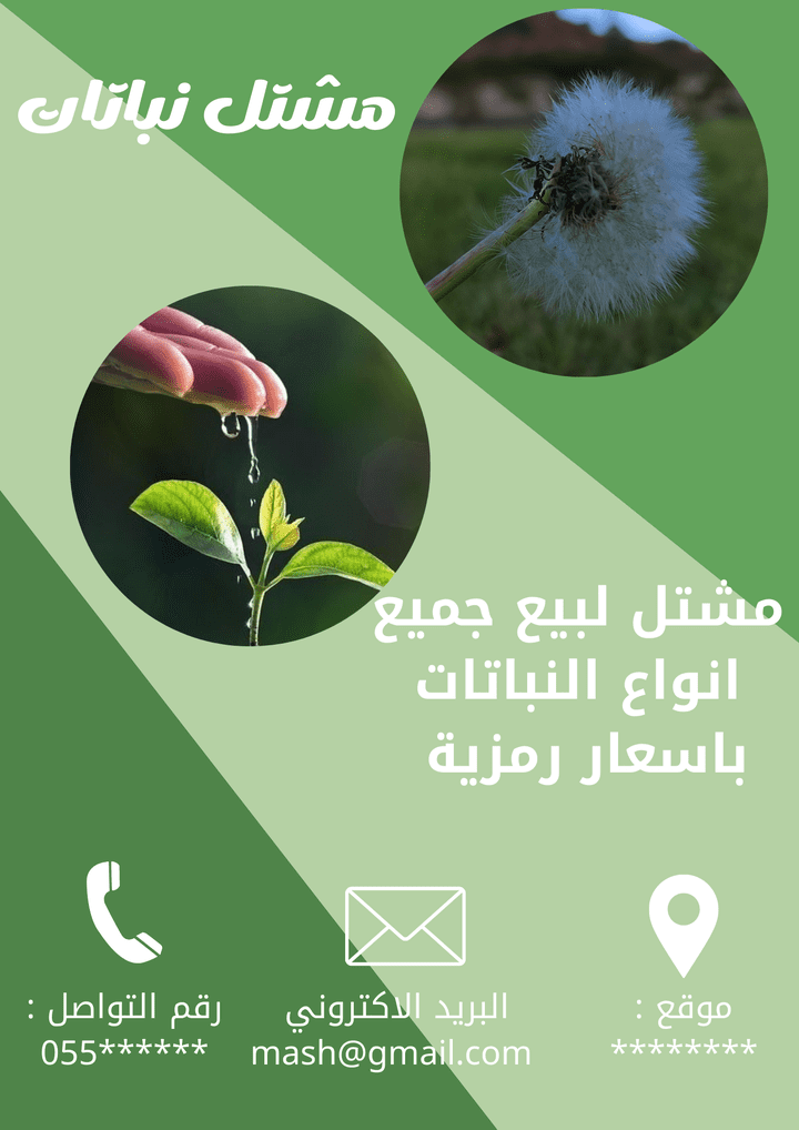 تصميم وهمي لمشتل نباتات