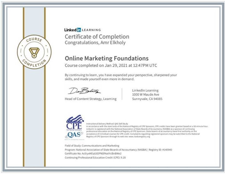 online marketing foundations
