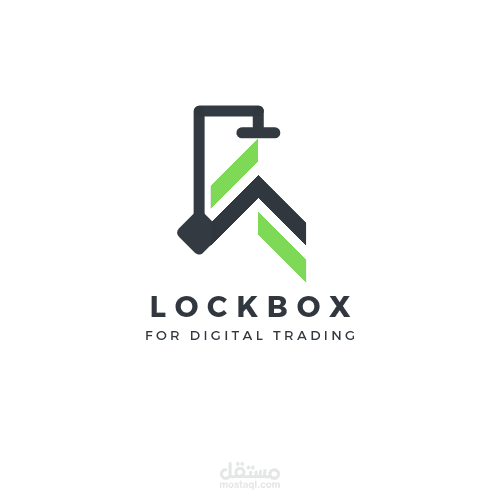 شعار لمنصة تداول الكتروني باسم lockBox