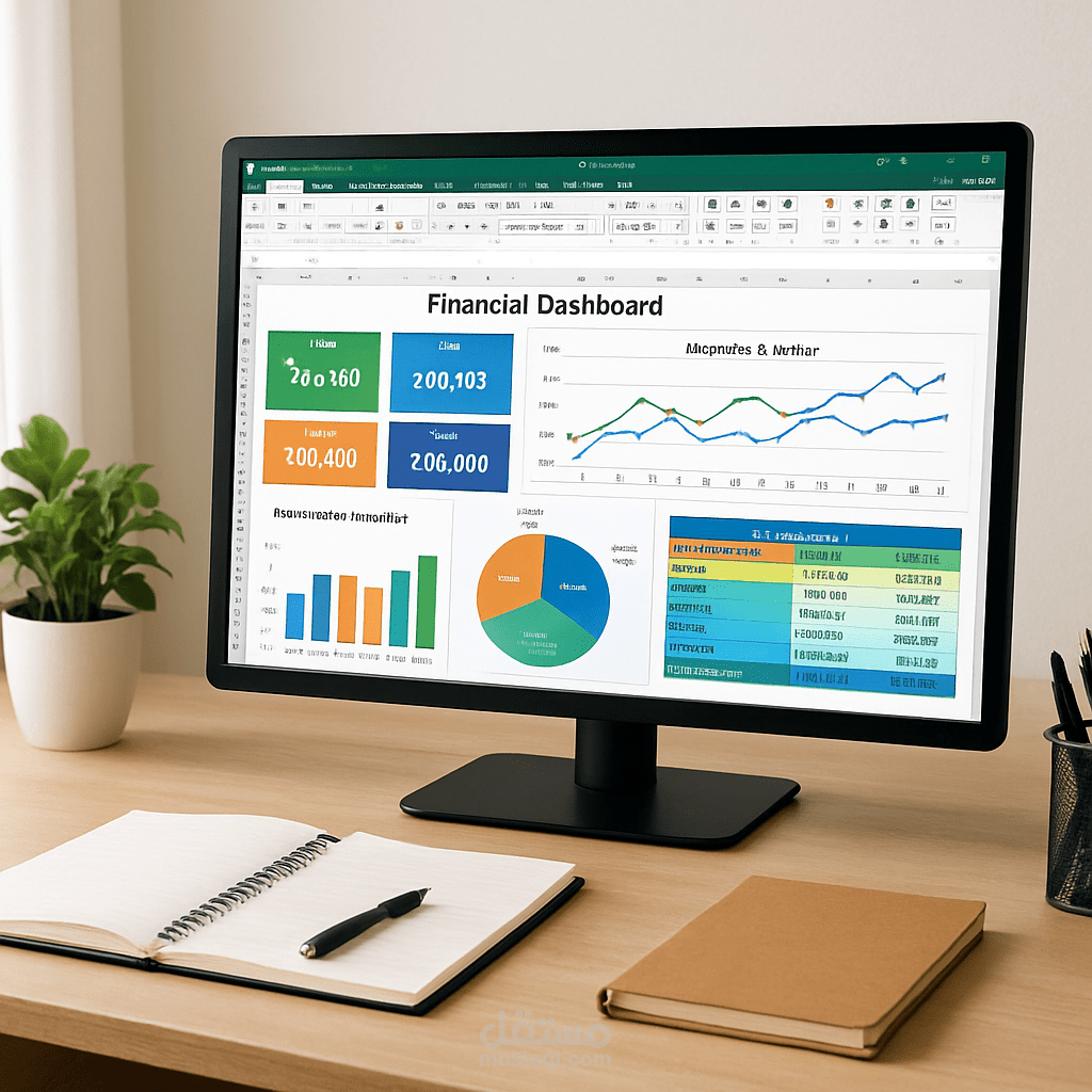 تحليل بيانات مالية باستخدام Excel مع تقارير احترافية