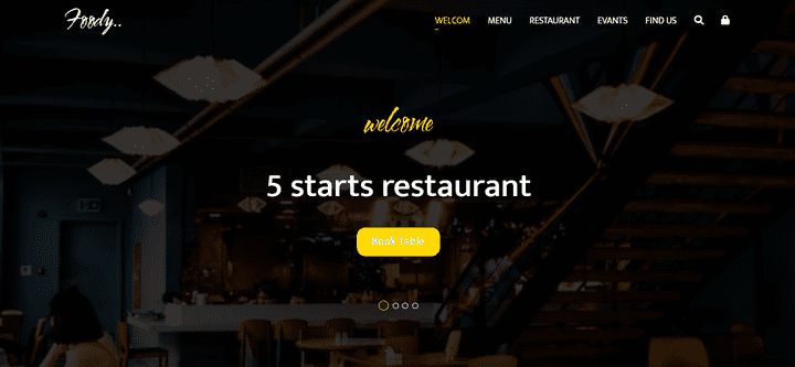 Foody Restaurant (Landing Page)