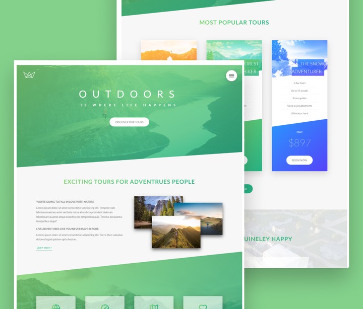 natours - Landing page