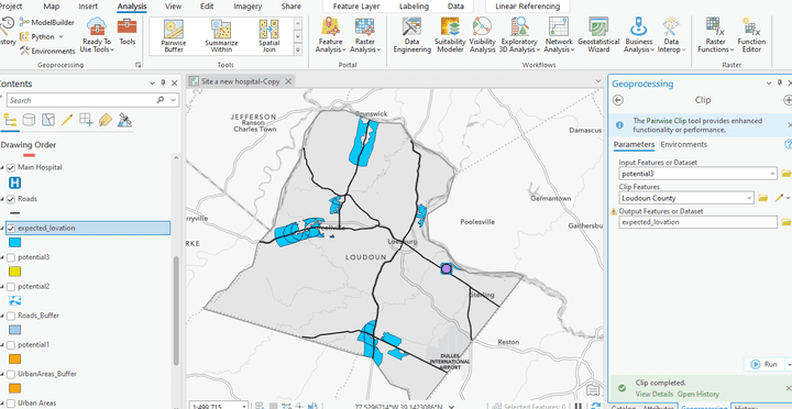 arcgis pro network analysis (closest facility)