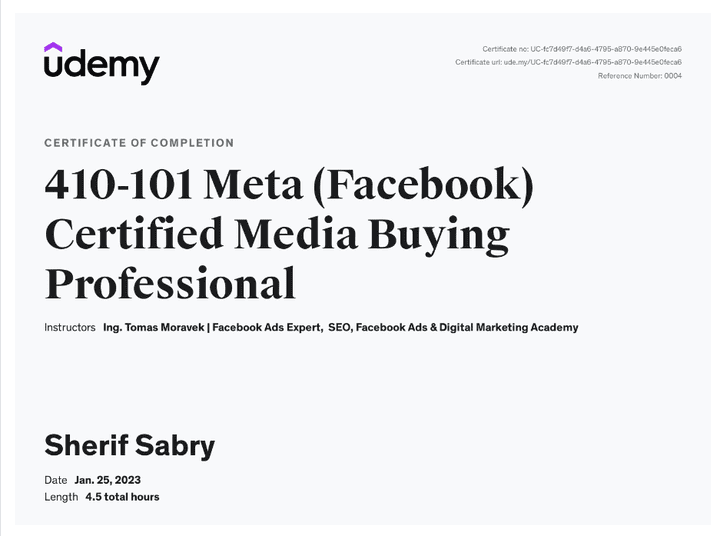 Meta (Facebook) Certified Media Buying Professional