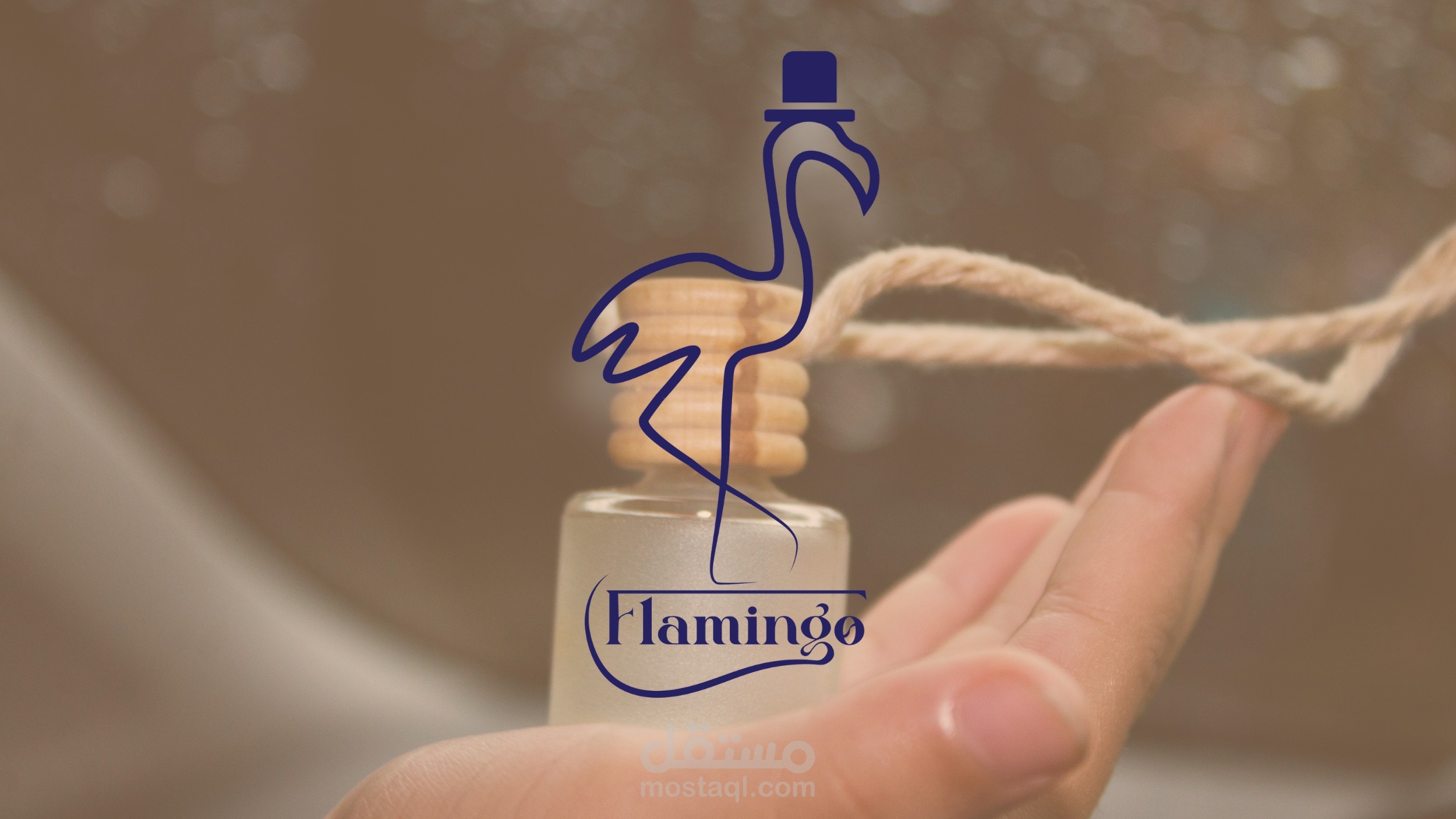 تصميم شعار عطور و منتجات تجميلية.(flamingo)