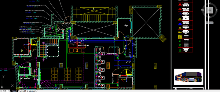 shop drawing design of bank misr