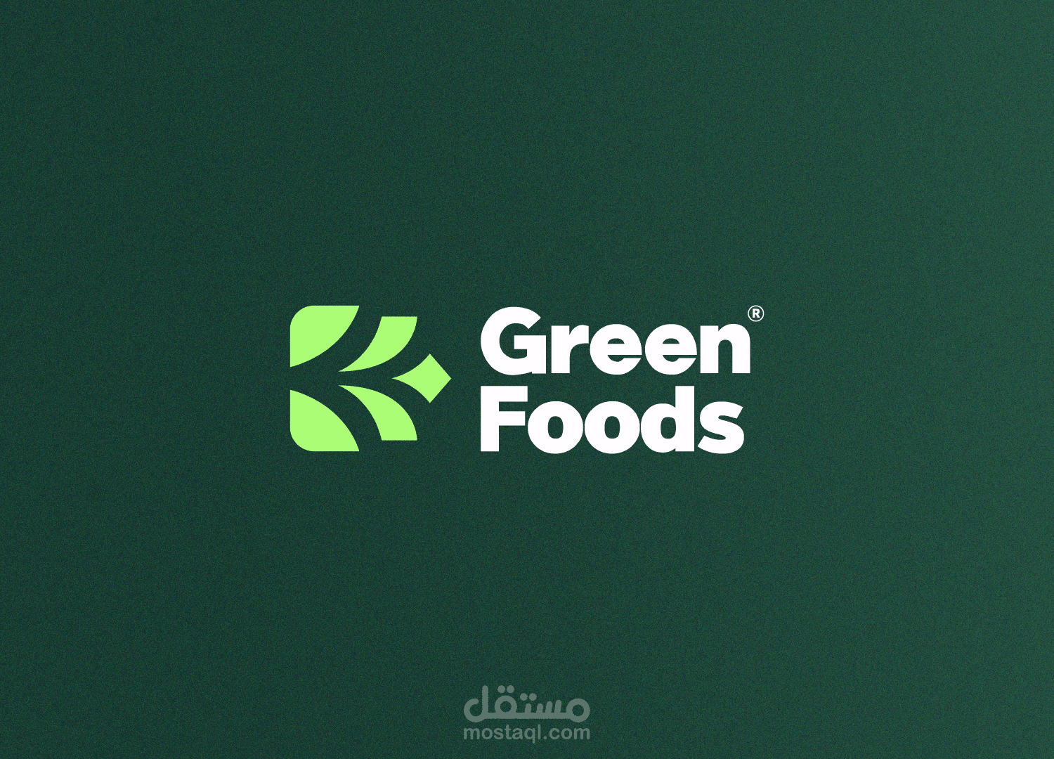 تصميم شعار لمطعم - Green Foods