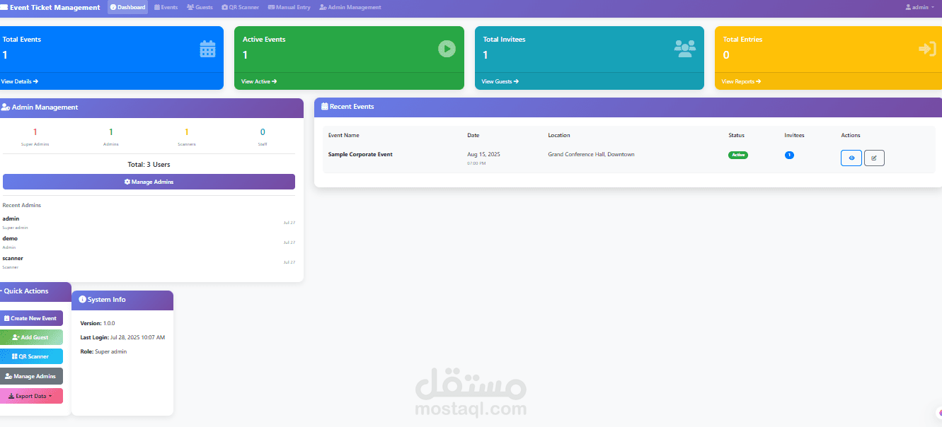 Event Ticket Management System