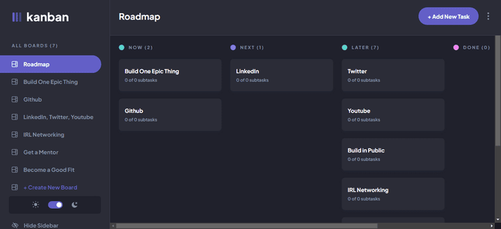 Kanban task management web app