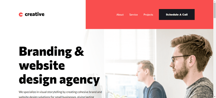 Creative agency single-page site