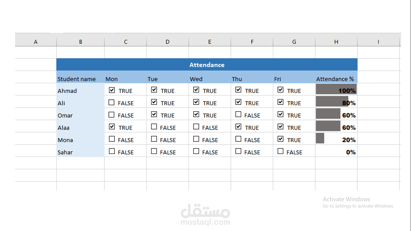 أدخال بيانات في برنامج الexcel