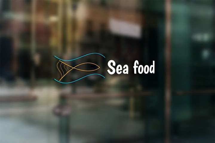 شعار لمطعم seafood ومنشورات السوشيال ميديا الخاصه به