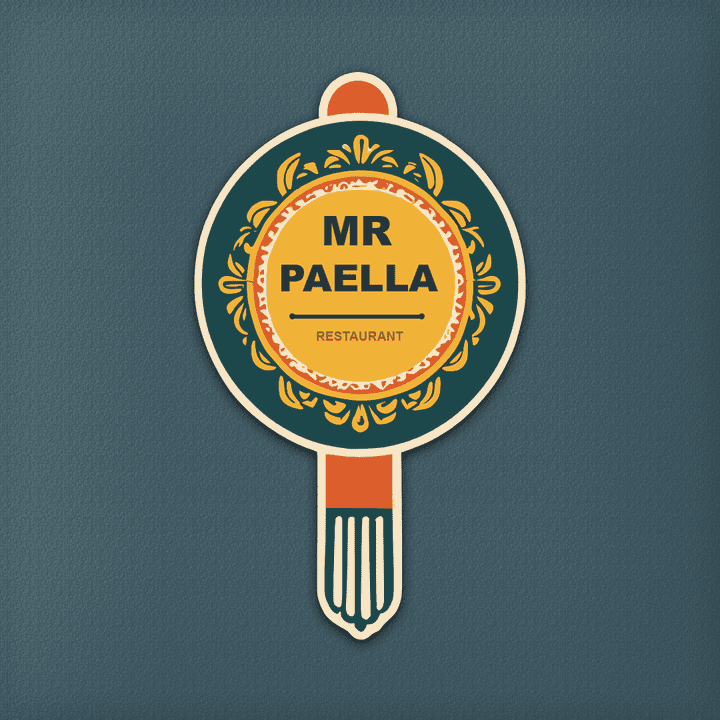 تصميم شعار وهوية بصرية لمطعم اسباني MR.Paella