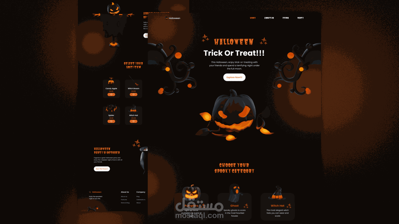 Responsive halloween website