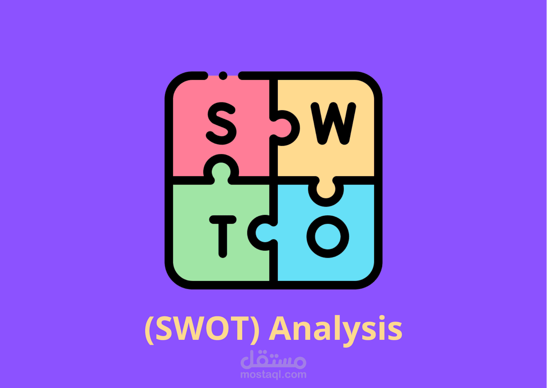 تحليلSWOT .تحليل رباعي تخطيطي نموذجي