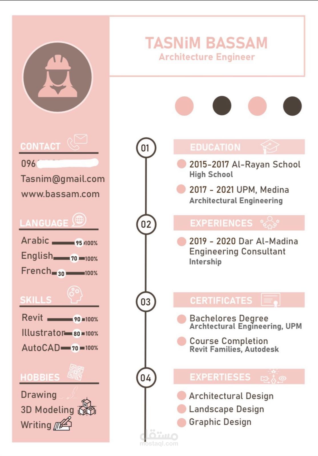 تصميمي لسيرتي الذاتية My CV