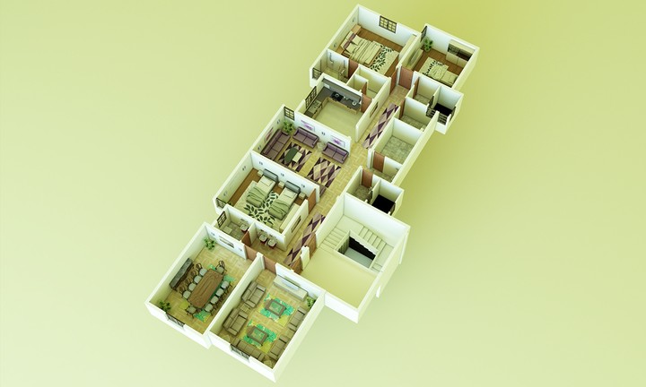 Apartment 3D Plan KSA