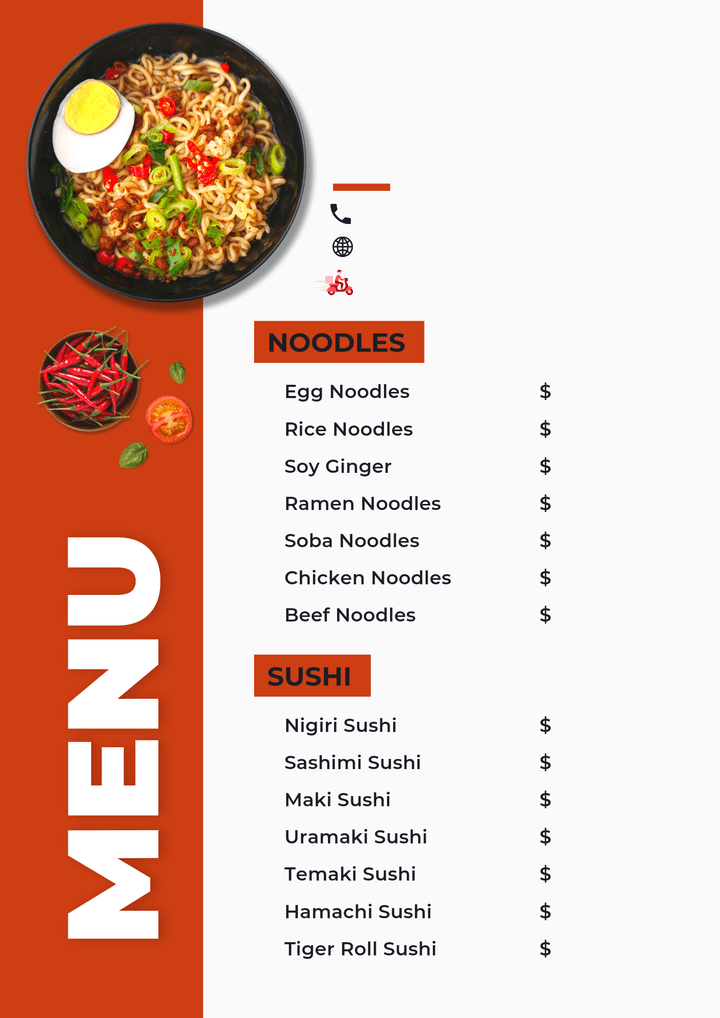 A simple menu