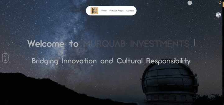 موقع لشركة Murquab Investments وموقع لشركة Caravel Experiences