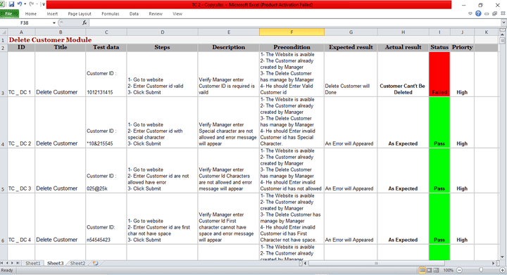 Manual Tesing on banking project from Guru 99