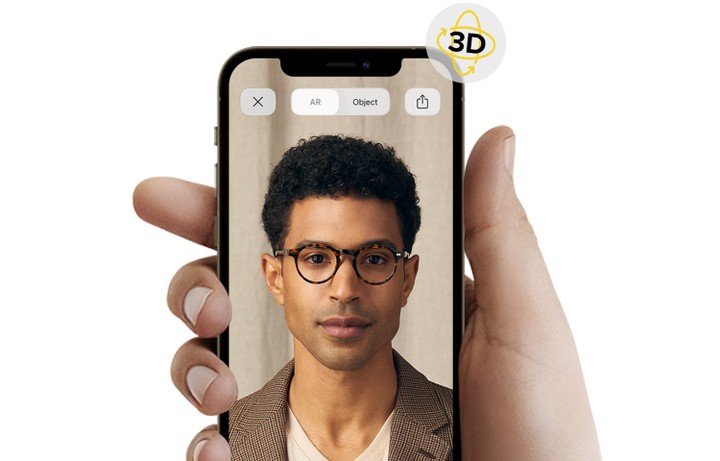 Virtual try-on sunglasses بالواقع المعزز