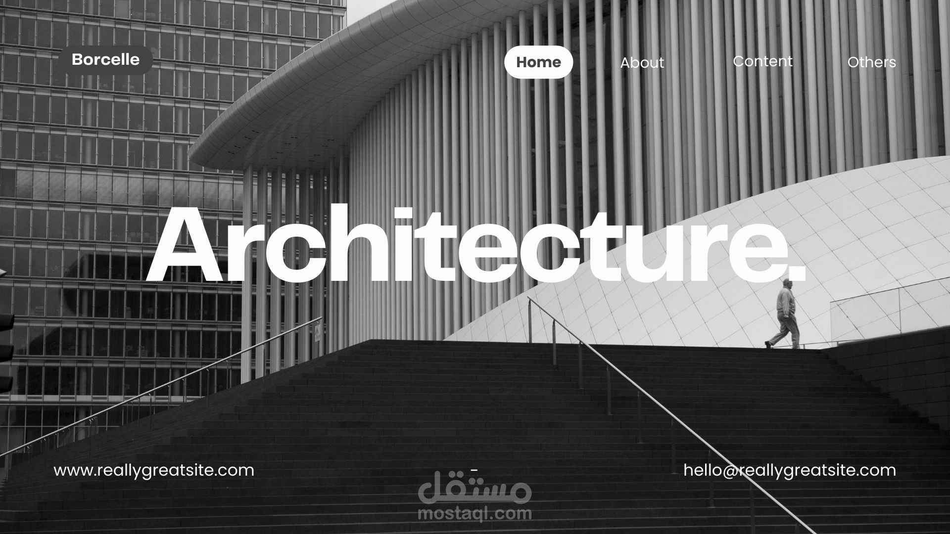 Black and White Clean Minimal Architecture Presentation