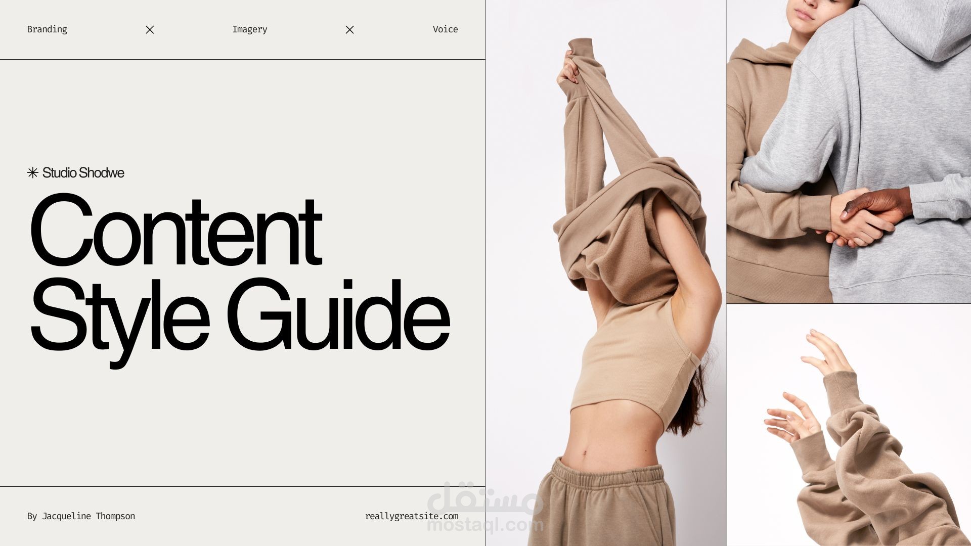 Cream and Black Clean Modern Brand Guidelines Presentation