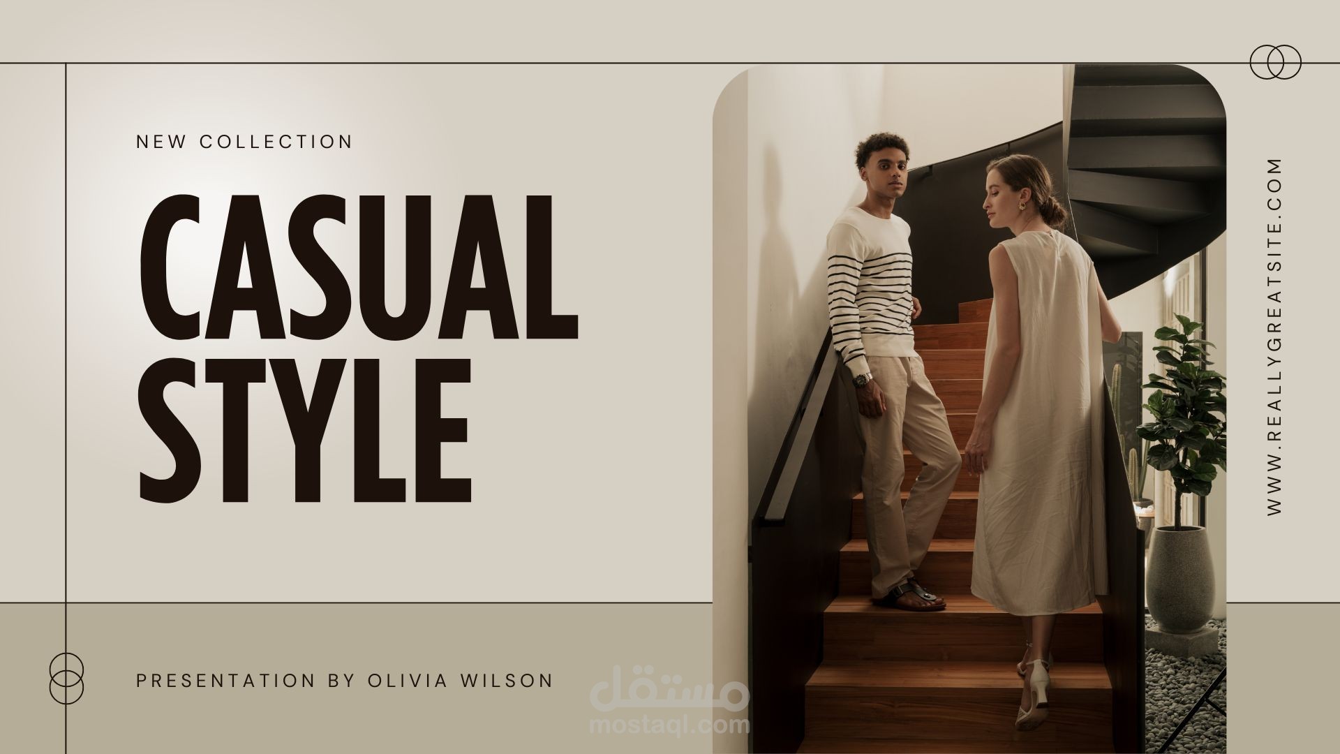 Beige Minimalist Casual Fashion Collection Presentation