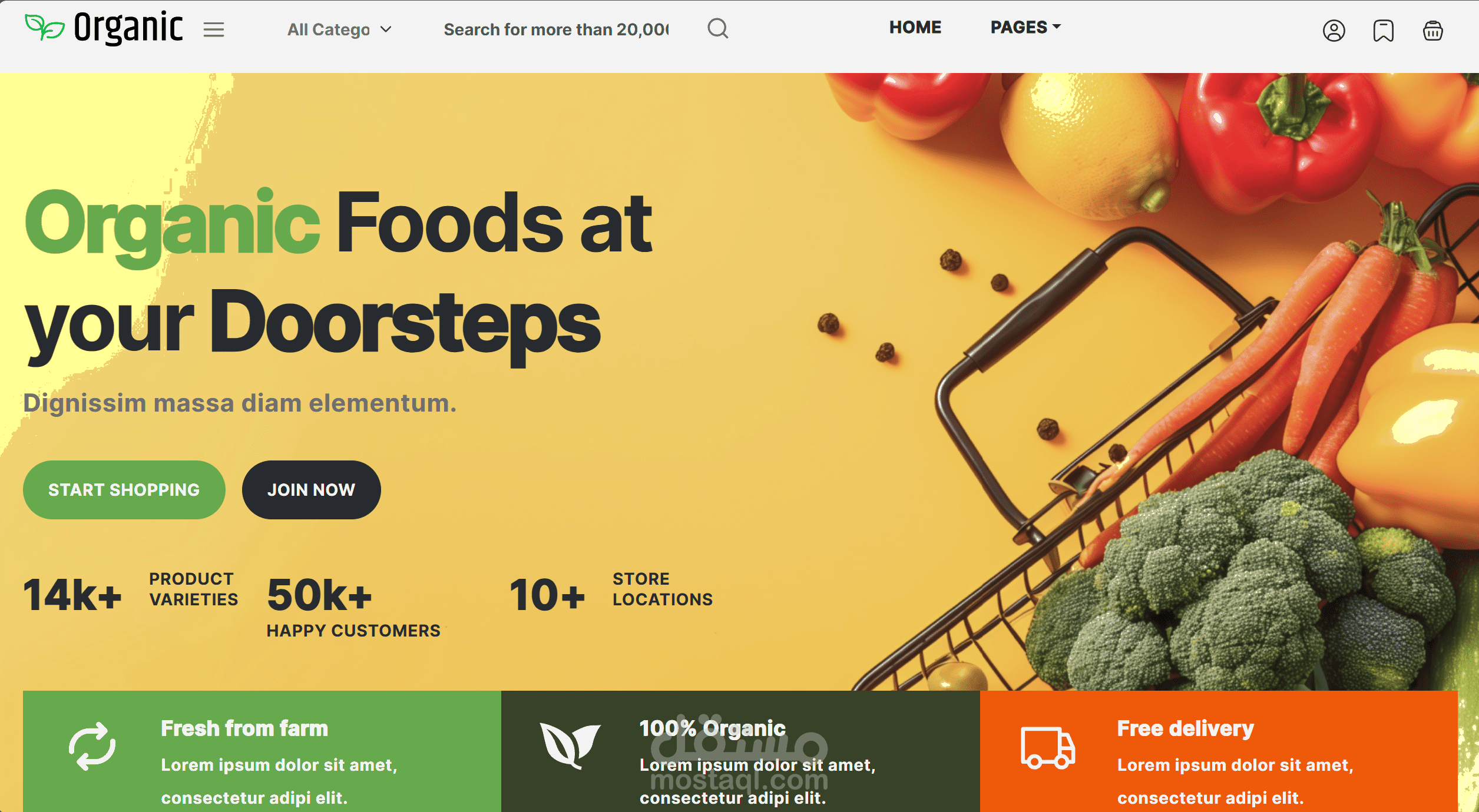 Organic Fruits & Vegetables Store