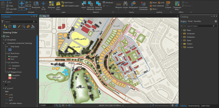 GIS drawing vector data