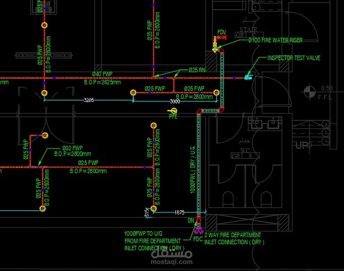 Shop-drawing for MEP works for Egyptian space Agency