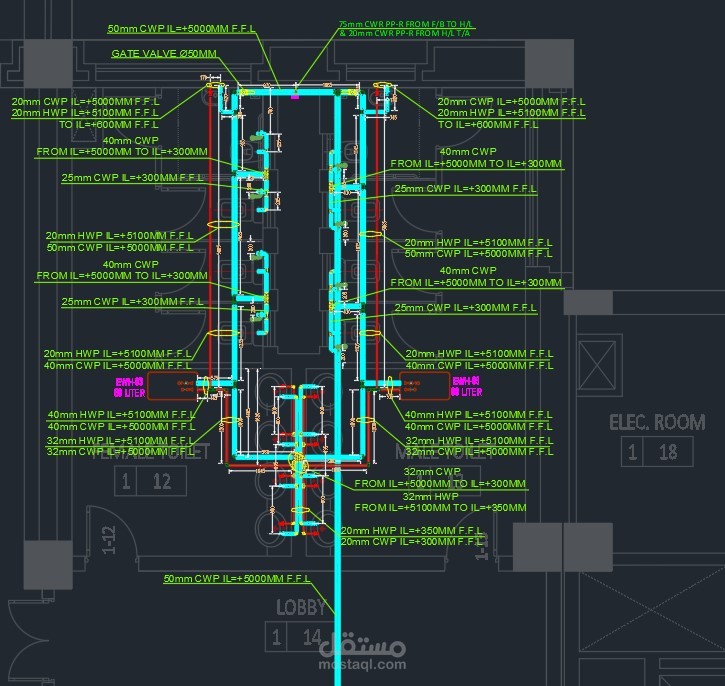 Shop-drawing for MEP works for diplomats club in New administrative capital