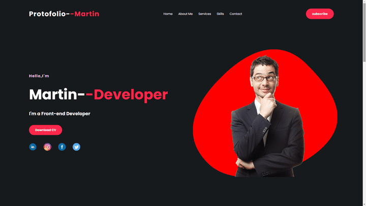 Protofolio front-end website