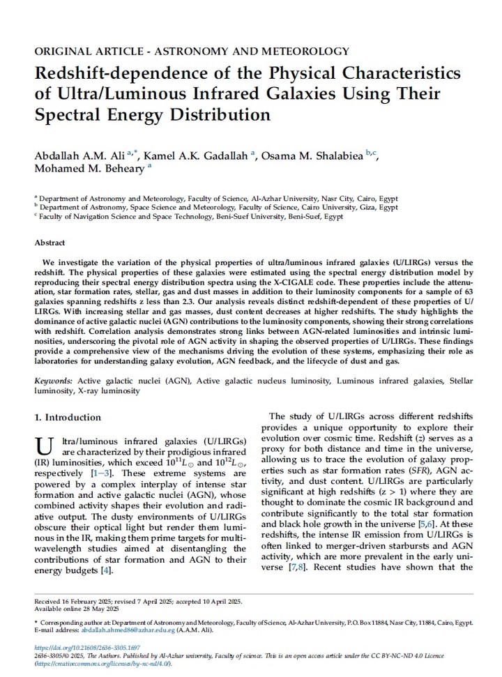 Redshift-dependence of the Physical Characteristics of Ultra/Luminous Infrared Galaxies Using Their Spectral Energy Distribution