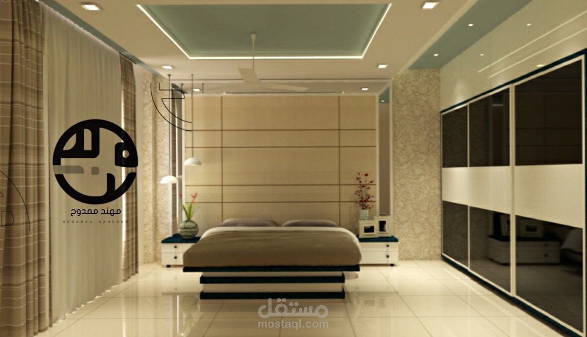 Simple Design "Bedroom" | تصميم سعودي مبدئي بسيط لغرفة نوم