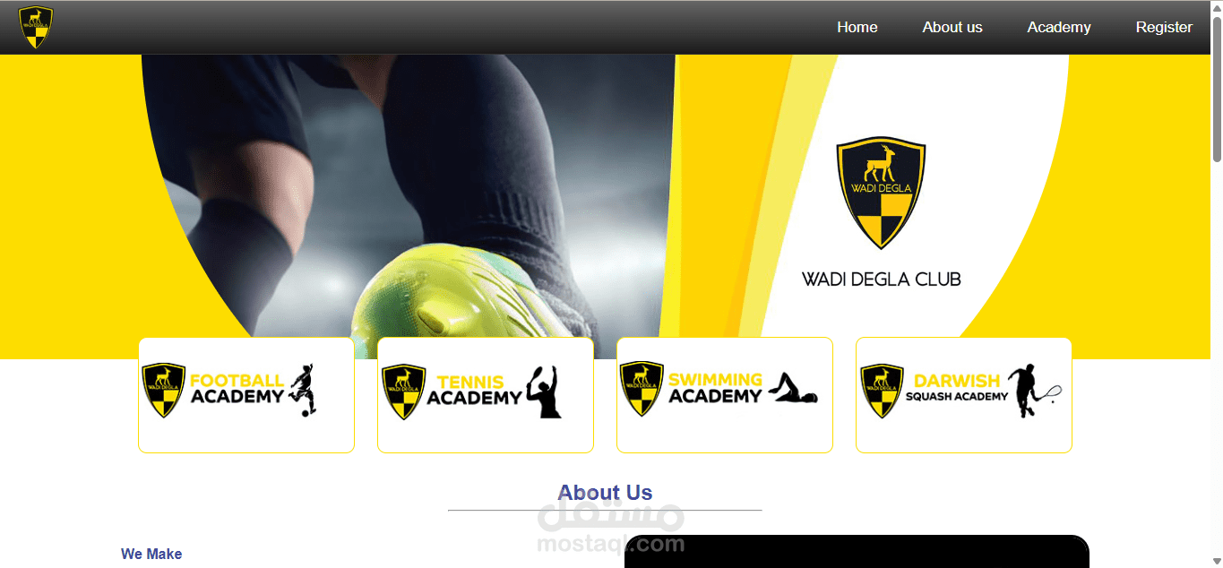 Wadi Degla Club - Landing Page
