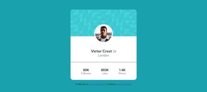 Profile-card-component (Frontend Mentor Challenge)