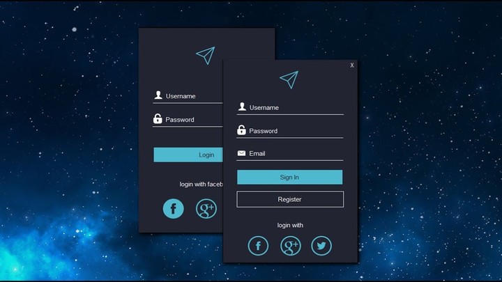 تصميم واجهات التسجيل و الدخول Login-Registration Forms