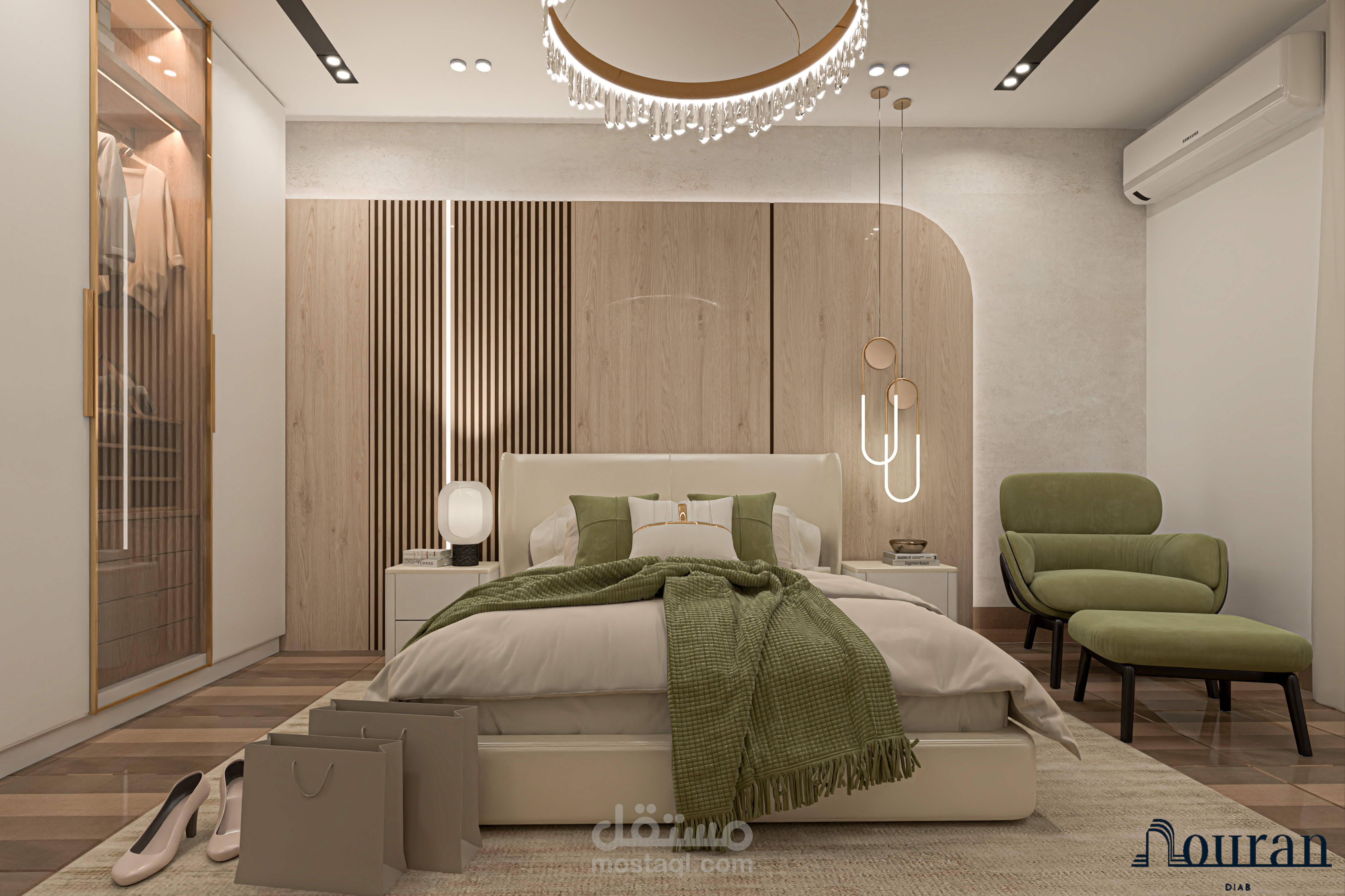 تصميم داخلي لغرفة نوم ضيوف(guest bedroom design)