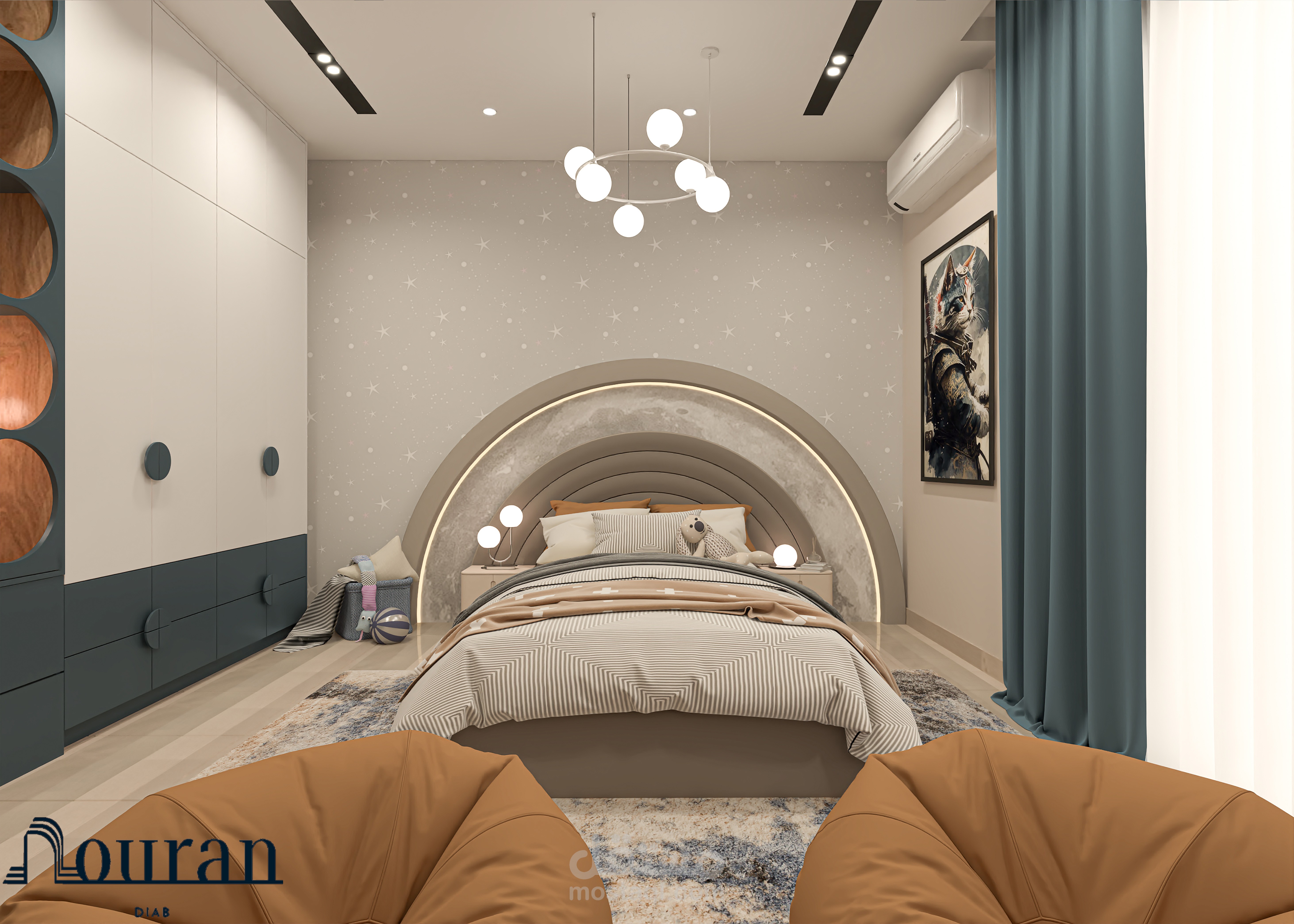 تصميم غرفة نوم اطفال( Boy bedroom design)